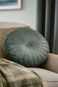 Laura Ashley Fern Green Round Rosanna Cushion (A41567) | Kč1,390