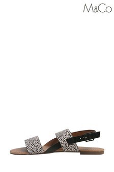 M&Co Natural Double Band Leopard Sandals (A41884) | ₪ 93