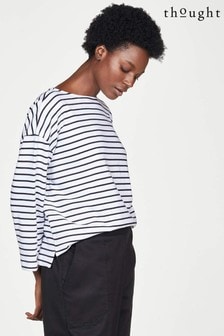 Thought White Gracie Fairtrade And Organic Cotton Stripe Top (A41941) | ₪ 186