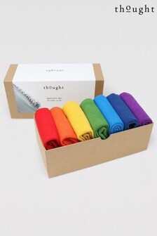 Thought Blue Rainbow Leftover Bamboo Organic Cotton 7 Pack Sock Box (A41960) | 47 €