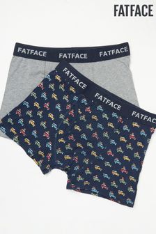 FatFace Blue Festive Land Rover Print Boxers Two Pack (A42207) | $32