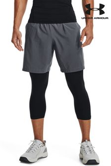 Grau - Under Armour Webstoff-Shorts mit Grafik (A42563) | 20 €