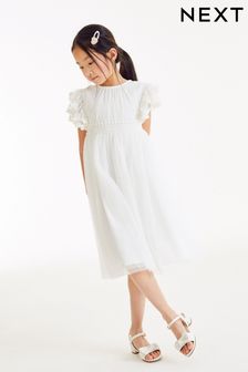 Slonovinově bílá - Krajkové šaty pro družičku (3-16 let) (A42578) | 950 Kč - 1 175 Kč
