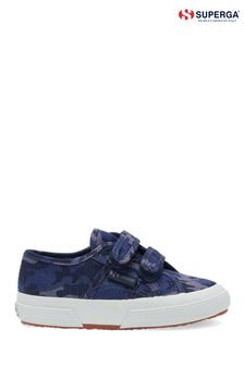 Superga 2750 Kids Blue Ripstop Strap Trainers (A42738) | €27