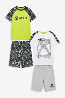 Green/Black Xbox 2 Pack Short Pyjamas (5-16yrs) (A43160) | 31 € - 40 €