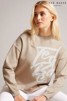Ted Baker Natural Emallly Branded Jacquard Knit Jumper (A43508) | AED748