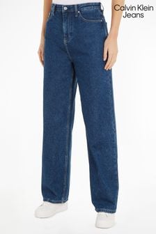 Calvin Klein Jeans Blue High Rise Relaxed Jeans (A43536) | $181