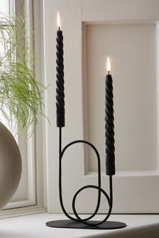 Lipsy Shaped Metal Taper Candlestick Holder (A43575) | KRW29,900