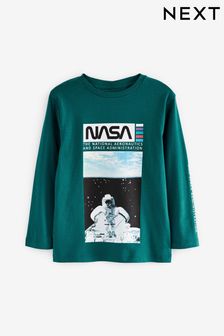 Green Nasa Long Sleeve T-Shirt (3-16yrs) (A43705) | $20 - $30