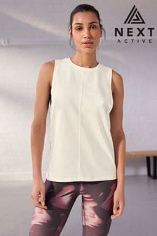 Ecru White Active Jersey Tank (A43759) | AED72