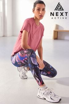 Violett - Active Sports Figurformende Leggings mit hohem Bund (A43768) | 35 €