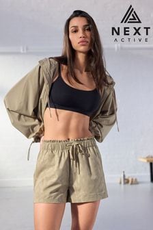 Khaki Camo Active Paperbag Shorts (A43773) | 99 QAR