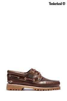 Timberland Brown 3 Eye Lug Boat Shoes (A43788) | $286
