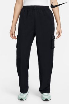 Negru - Pantaloni cargo din țesătură cu talie înaltă Nike (A43980) | 436 LEI