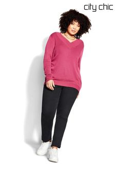 City Chic Pink Sweet Love Jumper (A43989) | €24