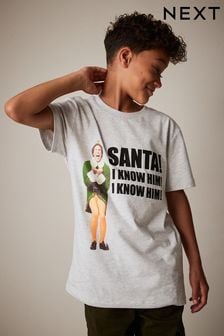 Grey Elf Short Sleeve Christmas T-Shirt (3-16yrs) (A44159) | €8 - €11