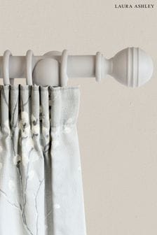 Laura Ashley Steel 35mm Wood Curtain Pole With Ribbed Ball Finial (A44599) | €85 - €141