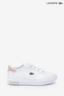 Lacoste Infant Power Court White Pink Trainers (A44629) | kr595