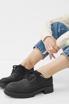 Noir - Chaussures Forever Comfort® à lacets et semelle épaisse effet caoutchouc (A44717) | €49