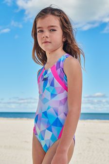 Pink/Blue Sports Swimsuit (3-16yrs) (A44779) | ₪ 43 - ₪ 63