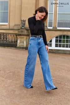 Mid Blue - Emma Willis Wide Leg Jeans (A45349) | kr530