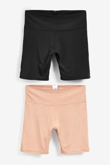 Black/Nude Pink Modal Longline Shorts 2 Pack (A45897) | €20