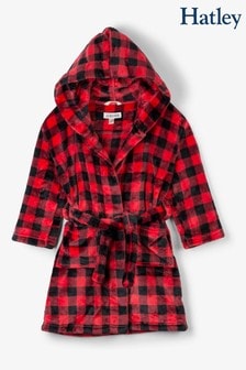 Hatley Kids Red Buffalo Plaid Fleece Christmas Robe (A46399) | $85