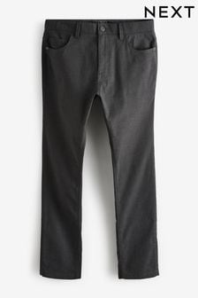 Sive/barve oglja, teksturirane - Mehke chino hlače Motion Flex (A46556) | €11