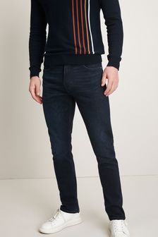 Темно-синий - Зауженный крой - Базовые эластичные джинсы (A46577) | €28