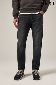 Czarne sprane - Dopasowany krój - Jeansy z 100% bawełny Authentic (A46578) | 120 zł
