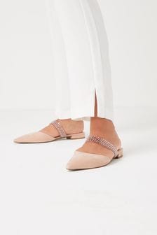 Nude Forever Comfort® Sparkle Strap Vinyl Mules (A46794) | 51 €