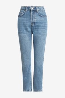 Mid Blue Straight Leg Jeans (A47079) | $30