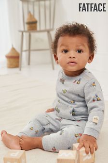 FatFace Baby Crew Printed Sweatshirt And Joggers Set