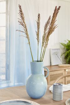 Blue Ceramic Single Handle Vase (A47356) | $45