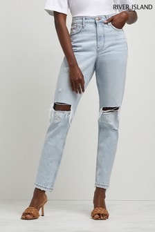 River Island Denim Light Mom High Waist Ripped Danny Jeans (A47484) | 18 €