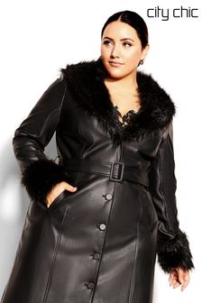 City Chic Spanish Romance Black Coat (A47590) | $157