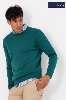 Joules Green Jarvis Fine Knit Crew Neck Jumper (A47659) | $82