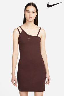 Nike Dark Brown Modern Asymmetrical Tank Dress (A47678) | €31
