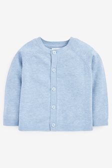 Pale Blue Lightweight Knitted Baby Cardigan (0mths-3yrs) (A47813) | €9 - €10.50