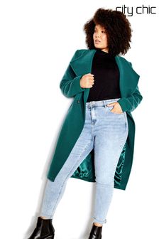 Зеленый пальто в стиле милитари City Chic Sassy (A47990) | €69
