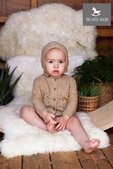 The Little Tailor Natural Knitted Baby Cardigan,Bonnet & Bloomers Set (A48101) | €81