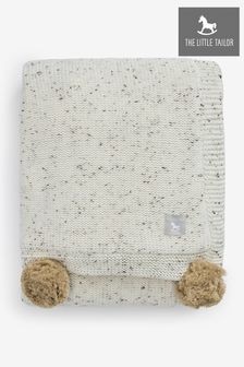 The Little Tailor Pom Pom Plush Lined Baby Blanket (A48128) | $82