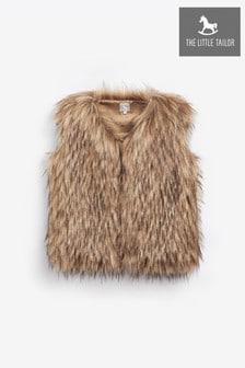 The Little Tailor Brown Girl's Faux-Fur Gilet (A48130) | CA$122
