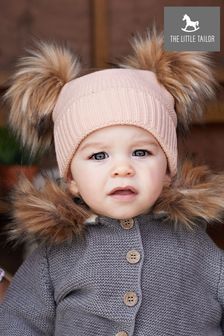 Rose - The Little Tailor Chapeau double en maille à pom-pom (A48453) | CA$ 43 - CA$ 49