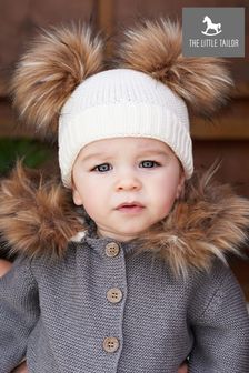 The Little Tailor Cream Pom Pom Hat (A48454) | $22 - $26
