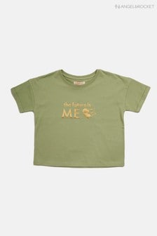 Angel & Rocket Khaki Green Georgie Foil Slogan T-Shirt (A48920) | $20 - $23