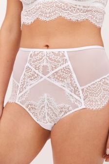 White High Rise Lace Knickers (A49093) | €8