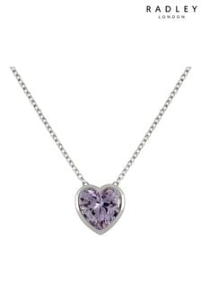 Radley Ladies Sterling Silver Light Amethyst Heart Necklace (A49261) | ₪ 186