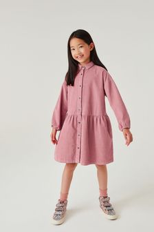 Pink Cord Casual Shirt Dress (3-16yrs) (A49304) | $34 - $44