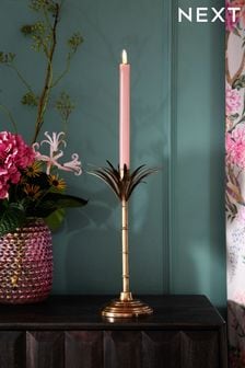 Gold Palm Tree Metal Taper Candle Holder (A49414) | €32